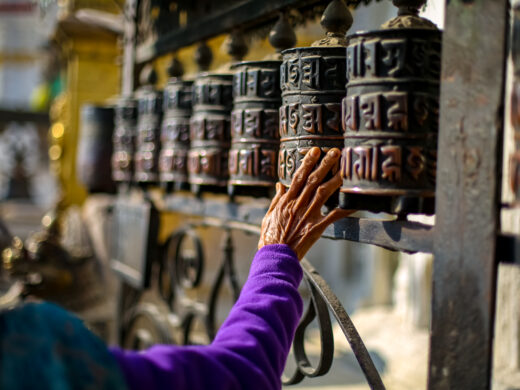 Prayer wheels of Swayambhunath Stupa