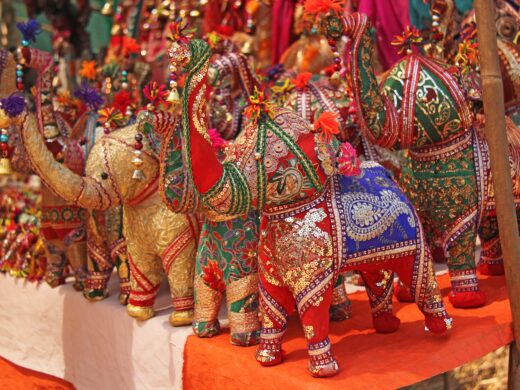 india elephants hand embroidery