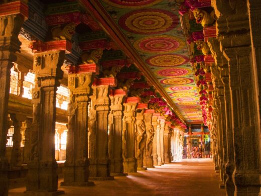 Meenakshi Temple, one of the biggest and oldest temple, Madurai, India.