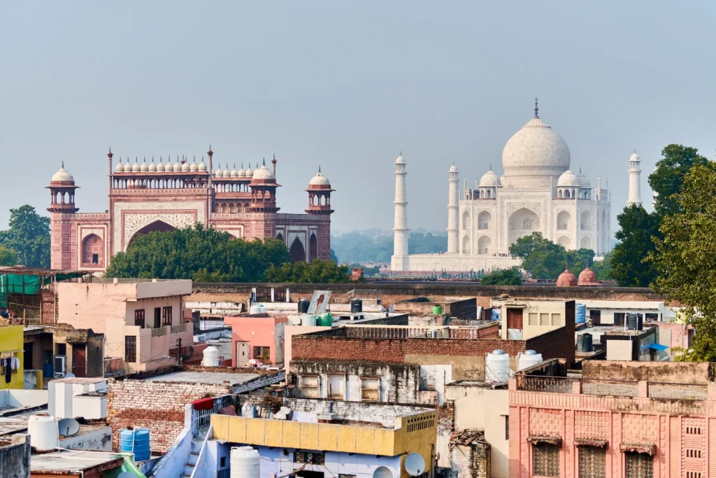 India Tour - taj-mahal-white-marble-mausoleum-landmark-in-agra